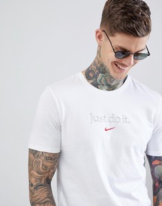 Белая футболка с принтом "Just Do It" Nike AA6578-100-Белый