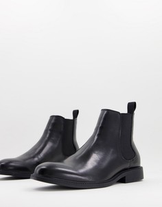Черные кожаные ботинки челси Office Bruno-Черный цвет
