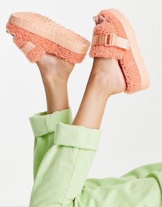 Розовые пушистые сандалии UGG Fluffita-Розовый цвет