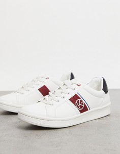 Белые кроссовки с красными полосками по бокам KG Kurt Geiger Wheeler-Белый