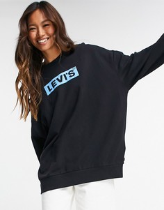 Черный свитшот с круглым вырезом Levis Prism-Черный цвет Levis®