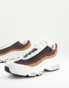 Кремово-коричневые кроссовки Nike Air Max 95-Коричневый цвет