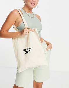 Светлая сумка-тоут из парусины Reebok-Белый