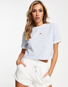 Голубая укороченная футболка ellesse-Голубой