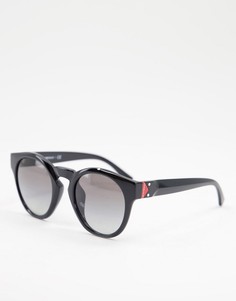 Круглые солнцезащитные очки Emporio Armani-Черный цвет