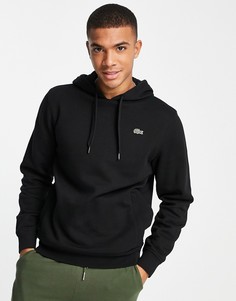 Черный худи с маленьким логотипом в виде крокодила Lacoste-Черный цвет