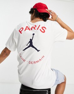 Белая футболка с логотипом Nike Jordan Paris Saint-Germain-Белый