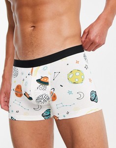 Боксеры-брифы с космическим принтом ASOS DESIGN-Multi
