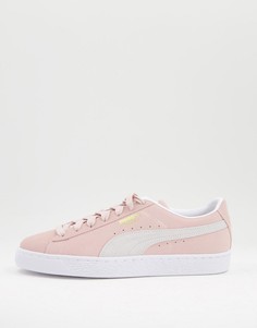 Розовые классические замшевые кроссовки PUMA-Розовый цвет