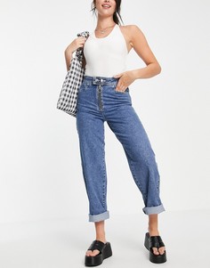 Сине-голубые скейтерские джинсы Topshop-Голубой