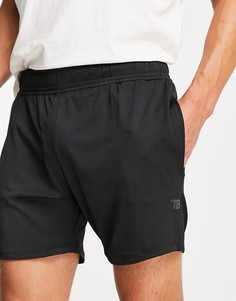 Черные спортивные шорты средней длины Threadbare Active-Черный цвет