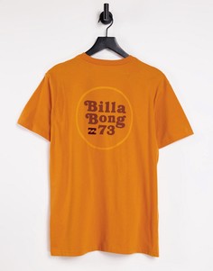 Оранжевая футболка с принтом спереди Billabong Walled-Оранжевый цвет