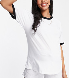 Белая футболка с контрастной отделкой ASOS DESIGN Maternity-Белый