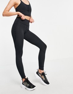 Черные леггинсы длиной 7/8 с декоративной шнуровкой Nike Training Luxe One Sculpt Tight-Черный цвет