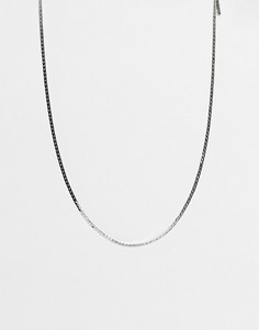 Серебристое ожерелье-чокер в виде цепочки Topshop-Серебристый