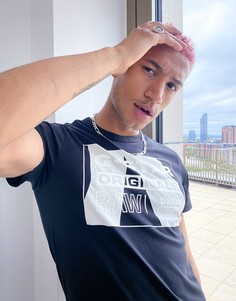 Черная футболка с логотипом G-Star Originals-Черный цвет