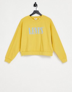 Желтый свитшот с круглым вырезом и логотипом Levis-Многоцветный Levis®