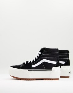 Высокие замшевые кроссовки черного цвета Vans Sk8-Hi-Черный цвет