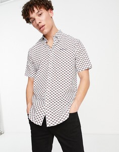 Рубашка с короткими рукавами и принтом флага Ben Sherman-Белый