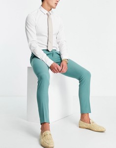 Супероблегающие брюки шалфейно-зеленого цвета ASOS DESIGN-Зеленый цвет