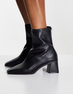 Черные ботильоны на среднем каблуке ASOS DESIGN Raider-Черный цвет