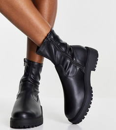 Черные ботильоны для широкой стопы ASOS DESIGN Anton-Черный цвет