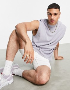 Серая окрашенная oversized-майка Topman-Серый