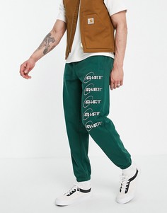 Зеленые спортивные штаны с логотипом-орбитой Carhartt WIP-Зеленый цвет