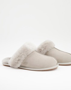 Кожаные слипперы UGG Scuffette II-Серый