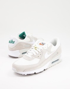Кроссовки молочного цвета Nike Air Max 90 SE-Белый
