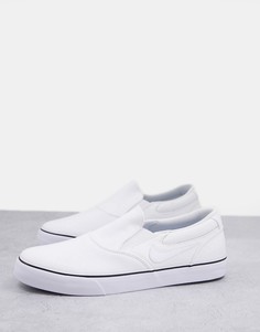 Белые кроссовки без шнуровки Nike SB Chron 2-Белый