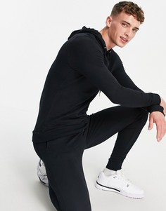 Черный спортивный костюм обтягивающего кроя ASOS DESIGN-Черный цвет