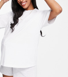 Футболка в стиле oversized белого цвета ASOS DESIGN Maternity-Белый