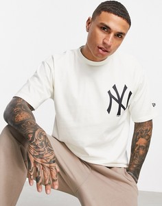 Белая oversized-футболка с логотипом команды "New York Yankees" New Era-Белый