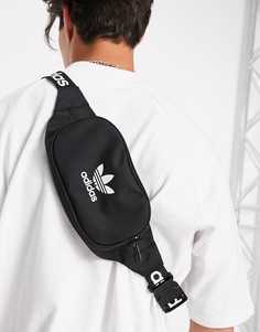 Черная сумка-кошелек на пояс с фирменным ремешком adidas Originals Adicolor-Черный цвет