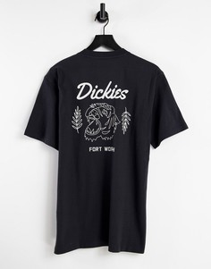 Черная футболка с принтом на спине Dickies-Черный цвет