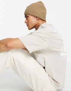 Коричневая шапка-бини в стиле oversized от ASOS DESIGN-Коричневый цвет