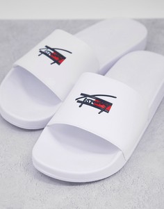 Белые шлепанцы с логотипом Tommy Jeans-Белый