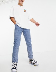 Выбеленные джинсы свободного кроя Topman-Голубой