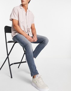 Узкие джинсы синего выбеленного цвета из суперэластичной ткани Jack & Jones Intelligence Glenn-Голубой