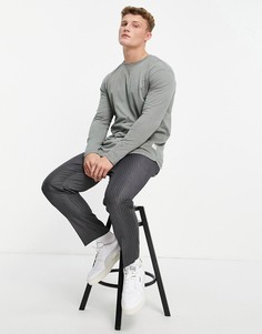 Серый лонгслив с закругленным нижним краем Jack & Jones Essentials