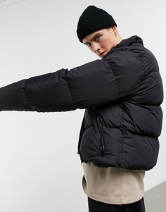 Черная дутая куртка ASOS DESIGN-Черный цвет
