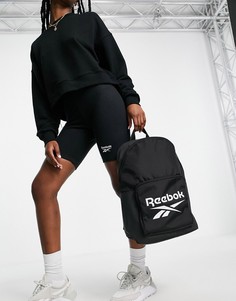 Черный рюкзак с крупным логотипом Reebok-Черный цвет