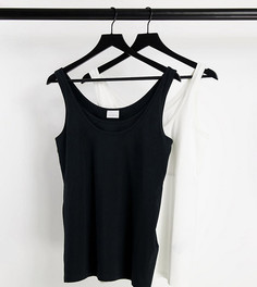 Набор из двух маек для кормления черного и белого цвета из органического хлопка Mamalicious Maternity-Разноцветный Mama.Licious