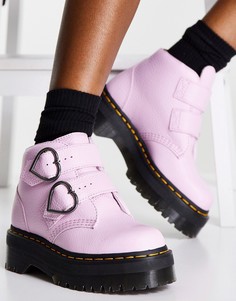 Лавандовые ботинки Dr Martens Devon Heart-Фиолетовый цвет