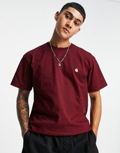 Бордовая футболка Carhartt WIP-Красный