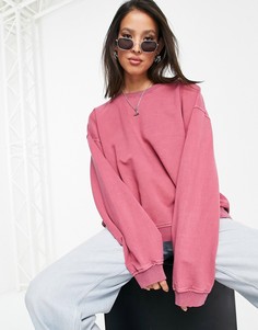 Розовый выбеленный свитшот Topshop-Розовый цвет