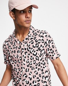 Рубашка со звериным принтом Topman-Розовый цвет