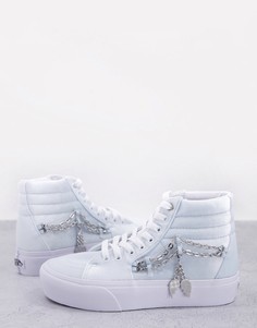 Светло-голубые кроссовки на платформе с цепочкой Vans Old Skool-Multi