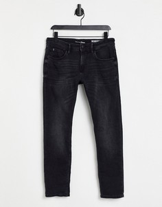Черные выбеленные джинсы прямого кроя Tom Tailor Andean-Черный цвет